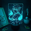 Miniatyrbilde 2 av 7: 7/16 Farger med Fjernkontroll Anime 3D Nattlys Akryl Kamisama Kiss Tomoe LED Illusionslampe for Hjemmedekorasjon