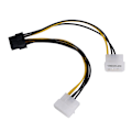 Pikkukuva 3 / 7: 16cm 5 tuuman 8-pin PCI Express -uros - kaksois LP4 4-pin IDE -virtakaapeliadapteri