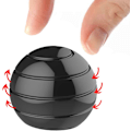 Miniatyrbillede 1 af 5: Kinetiske skrivebordslegetøj, fuld krops optisk illusion Fidget Spinner Ball, gaver til mænd, kvinder, børn Størrelse 1,58\", sort