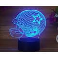 Miniatyrbilde 4 av 8: Fotballhjelm nattlys 7 farger LED, 7 farger gradvis endring berøringssensor USB bordlampe for feriegaver eller hjemmedekorasjoner