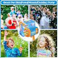 Miniatyrbild 7 av 7: Bubble Machine Gun Leksaker för Barn, Bubble Gun med Färgglada Ljus och Tusentals Bubblor, Utomhusleksak Födelsedagsfest Favörer Presenter till Pojke blue