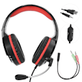 Miniatyrbilde 1 av 7: Gaming Headset M18 Stereo Sound USB Wired Color Light for Computer with MicrophoneBlack and Red