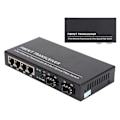 Miniatyrbild 5 av 7: Ethernet Media Converter RJ45 10/100/1000M 2 Fiberoptik 4 Portar Adaptiv SFP för IEEE802.3Z / AB 1000Base‑SXLX