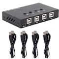 Pikkukuva 1 / 7: KVM-kytkin USB2.0, jaa laite HDMI 4 sisään 4 ulos tulostinjakamiseen, hiirelle, näppäimistölle 404K404K