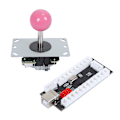 Miniatyrbillede 6 af 7: 30/24 Kassette Knap   5P Rocker Enkelt Kit Sort USB Core Board Arcade Kit Pink