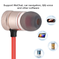 Miniatyrbillede 4 af 7: Sports Magnet Metal Handsfree Bluetooth 4.1 Headset til Android Apple Universal (Guld)