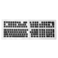Miniatyrbillede 1 af 7: Tastaturtaster 129 Taster Pudding Transparent OEM Højde PBT To-farvet Sprøjtestøbning DIY Tastaturtaster Sort