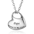 Miniatyrbilde 1 av 5: AVEKI Kremasjonsurne Halskjede for Aske Urne Smykker, Forever in My Heart Gravert Rustfritt Stål Keepsake Vanntett Minnesmerke Anheng for mor og far wit