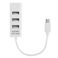 Miniatyrbillede 3 af 7: 4-Port Hub USB Splitter Tablet Mobiltelefon Tilbehør OTG Hvid Bærbar Dataoverførsel