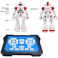 Miniatyrbild 2 av 6: Fjärrstyrd robot för barn, intelligent programmerbar robot med infraröd kontroll leksaker, dans, sång, månvandring och LED-ögon, geststyrning