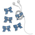 Miniatyrbilde 1 av 8: SenseAGE 5-pakning Ledningsorganisator, Sløyfe Ledningsholder, Kabelorganisator USB-holder, Kabelhåndtering i Lær, Kabelstropper, Øretelefonvinder Random Blue