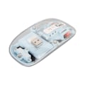Miniatyrbild 3 av 7: Trådlös Bluetooth-mus Transparent Clear Cool Shell Mute Click Färgglada Andningsljus Bärbar datormöss Blå
