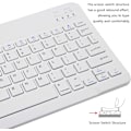 Miniatyrbillede 4 af 7: Ultra-tynd Bluetooth Tastatur Portabel Mini Trådløs Tastatur Genopladelig til Apple iPad iPhone Samsung Tablet Telefon Smartphone (10 tommer Hvid)