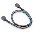 Miniatyrbild 4 av 7: Adapterkabel Data Cord SFF-8643 till SFF8643 H0106 Server Inbyggd Mini SAS HD36P Nylon Flätad (0,5 meter)