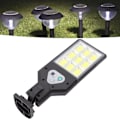 Miniatyrbillede 2 af 4: LED solcellegadelamper 9COB kropssensor IP65 vandtæt udendørs gadelampe til gårdhave sti have