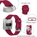 Pikkukuva 4 / 6: Älykäs rannekkeen hihna on yhteensopiva Fitbit versa -älykellojen, versa 2:n ja versa Lite se -kellojen kanssa naisille ja miehille（Punainen-L）