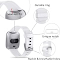 Pikkukuva 4 / 6: Älykäs rannekkeen hihna on yhteensopiva Fitbit versa -älykellon, versa 2:n ja versa Lite se -kellojen kanssa naisille ja miehille（Valkoinen-S）
