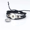 Miniatyrbillede 5 af 5: Herre Vintage Læder Armbånd Reb Armbånd Bangle Demon Slayer  Reb Justerbar (F)