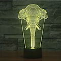 Miniatyrbillede 5 af 8: 3D LED Vild Ulv Optisk Illusion Natlampe, 7 Farveskift Touch Switch USB Drevet Soveværelse Dekoration Bordlampe