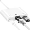 Miniatyrbild 1 av 7: [Apple MFi-certifierad] Lightning till RJ45 Ethernet-adapter, 3-i-1 USB till Lightning-adapter med laddningsport och RJ45 Ethernet-port