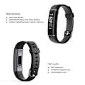Miniatyrbillede 3 af 7: ID130 Smart Bluetooth Sportsarmbånd Fitness Tracker Matched Med APP Sort