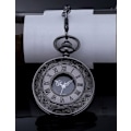 Miniatyrbillede 2 af 6: Quartz Lommeur til Mænd med Sort Skive og Kæde, Sort