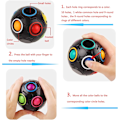 Miniatyrbillede 4 af 8: Roterende Stress Rainbow Ball Infinity Relief Spinner Fidget Toy til voksne og børn - pædagogisk magisk terningpuslespil (sort)