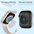 Pikkukuva 5 / 5: Apple Watch Series 7 41 mm:lle, ylellinen kide-timanttijäykkä PC-runko kotelo Apple Watch Series 7 - Kaikkialla puskurikotelo (läpinäkyvä)