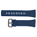 Miniatyrbilde 6 av 7: Ekte lær dobbel håndleddsrem erstatningsrem for Fitbit Ionic Watch Blå