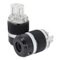 Miniatyrbillede 4 af 7: Monosaudio Strømstik Ren Kobber Rhodium-belagt AC HighFidelity Strømstik (M101R/F101R (Han/Hun) )