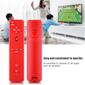 Miniatyrbilde 5 av 7: Spillkontroll håndkontroll Gamepad med analog joystick for WiiU/Wii-konsoll (rød)