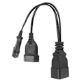Miniatyrbilde 6 av 7: Dual til IEC320 C20 strømkabel  Hunn til IEC320 C20 hann Y Splitter strømkabel  125‑ 12,6 tommer