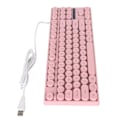 Miniatyrbild 2 av 7: Gamingtangentbord USB Rund 87 Tangenter Färgglad Bakgrundsbelyst Ergonomisk Mekanisk Touch Trådbundet Tangentbord för Stationär Dator Bärbar Dator PC Rosa