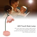 Miniatyrbillede 5 af 5: 3W LED Touch Bordlampe 3 Gear Justerbar Foldbar Kronblad Form Desktop Bordlampe USB 5V Pink