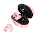 Pikkukuva 4 / 7: Leikkeeseen kiinnitettävät Bluetooth-kuulokkeet IPX5 vedenpitävät avoimet langattomat korvaklipsikuulokkeet latauskotelolla IPhone-puhelimeen Pinkki