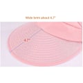 Miniatyrbilde 4 av 6: Solhatter for kvinner Bred brem Solhatt UV-beskyttelse Caps Floppy Strand Pakkbar Visor Pink