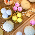Miniatyrbillede 6 af 7: Udpak Steamed Stuffed Bun Squeeze Toy, Sensoriske Legetøj, Kunstig Rebound Bun Toy med En Mini Steamer, Langsomt Stigende Simulering Dekompression Legetøj