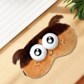 Miniatyrbild 2 av 7: Sovmasker, Söt Plysch Sovmask Lätt Justerbar Ögonbindel Fuskpäls Mask för Kvinnor Män Barn Sömn Resa Tupplur