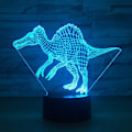 Miniatyrbilde 4 av 7: 3D Dinosaur LED Bordlampe USB Dyr 3D Nattelykter 7 Farger USB 3D Illusionslys for Stue Dekorativ Atmosfærisk Lampe