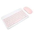 Miniatyrbillede 2 af 7: Trådløst tastatur og musesæt 10in computertastaturer musekombination til tablet mobiltelefon computer pink