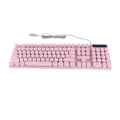 Miniatyrbillede 1 af 7: Gaming tastatur USB Rund 104 Keycaps Baggrundsbelyst Ergonomisk Fodable Fødder Multimedietaster Kablet tastatur til stationær bærbar computer Pink