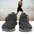 Miniatyrbild 2 av 5: Herr Sneakers Mesh Andas Lättvikt Dämpning Anti Slip Casual Sport Gym Jogging Walking Running Svart Grön 42