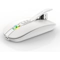 Miniatyrbillede 1 af 9: Slank Genopladelig Bluetooth Mus med Flere Knapper til Skrivebordsvisning, Én-Knap Lydløs, Trådløs Mus til MacBook/pc/iPad/Laptop White