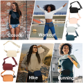 Miniatyrbild 4 av 5: Fashion Fanny Packs för kvinnor män Vattentät midjeväska Liten bältesväska med justerbar rem för löpning resor och vandring