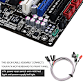 Miniatyrbilde 2 av 7: 10 stk ATX PC Desktop Case Power On Off Reset Switch Kabel med 2 x LED-lys
