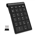 Miniatyrbillede 1 af 6: Trådløst genopladeligt numerisk tastatur 26 taster Slim nummerblok med mini USB-modtager Bærbar økonomisk regnskabstastatur til bærbar computer