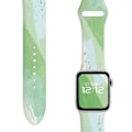 Pikkukuva 3 / 5: Kukkakuvioitu älykellohihnan vaihto - Pehmeä silikoniurheiluranneke iwatch 7 -sarjaan, vihreä väri 38/40/41MM