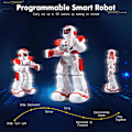 Miniatyrbild 3 av 6: Intelligent programmeringsrobotleksak, pojkleksak fjärrkontrollrobot, sjungande, dansande, talande, geststyrda robotleksaker pojkar flickor barn