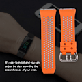 Miniatyrbilde 3 av 7: Silikon sportsarmbånd erstatningsfarge stropp for Fitbit Ionic stor størrelse oransje og fiolett