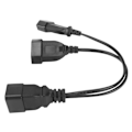 Pikkukuva 7 / 7: Kaksi IEC320 C20 -virtajohto Naaras IEC320 C20 -uros Y-haaroitusvirtajohto 125‑ 12,6 tuumaa